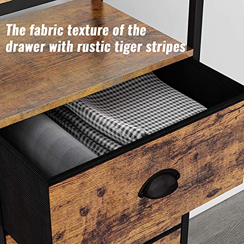 Furologee 8 Storage Drawers Dresser for Bedroom with Double Shelf Tall, Large Storage Organizer Unit for Closet,Living… - Image 6