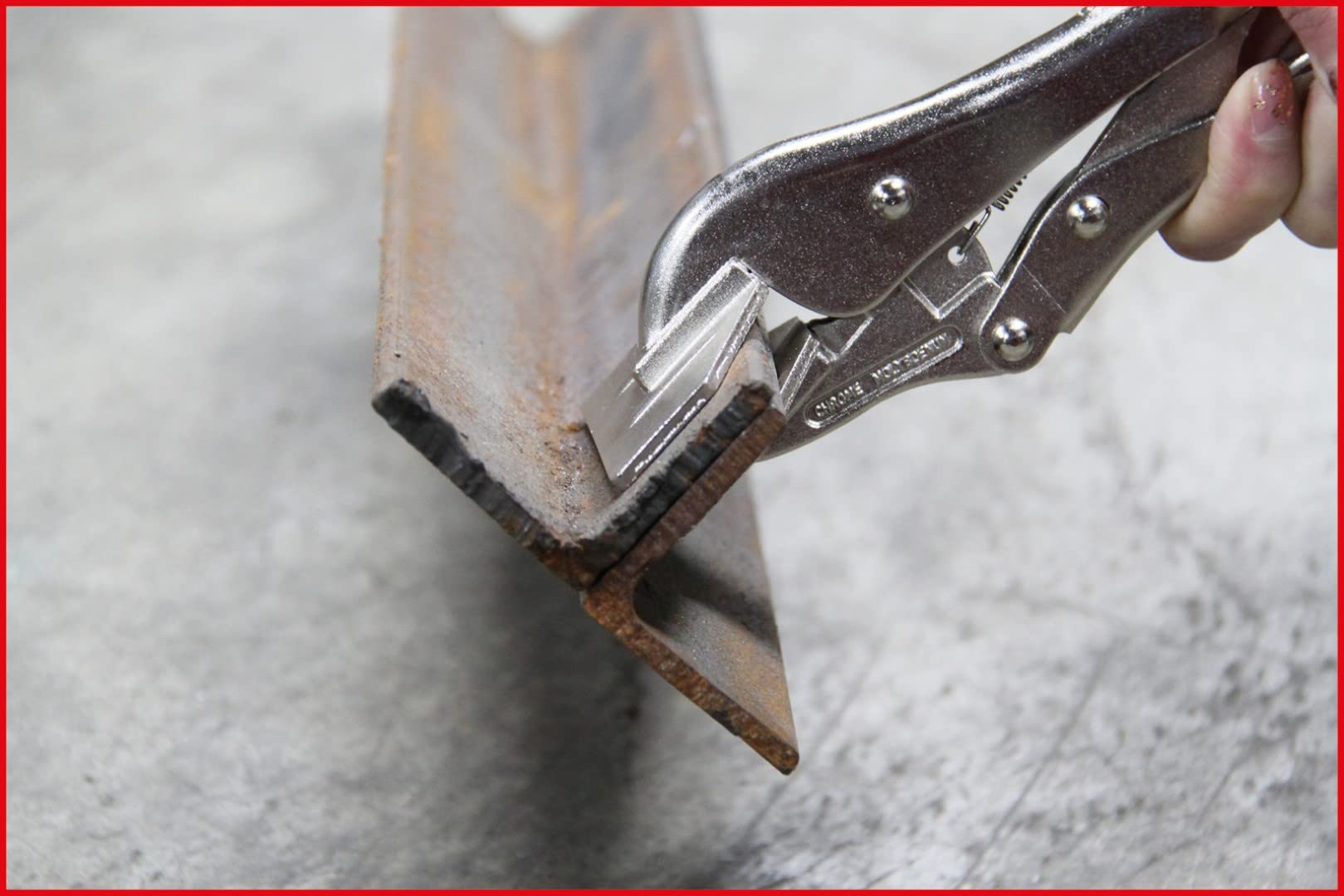 KS TOOLS 115.1076 Pince Étau à Mâchoire Extra Plate L. 205 mm Max. 30
