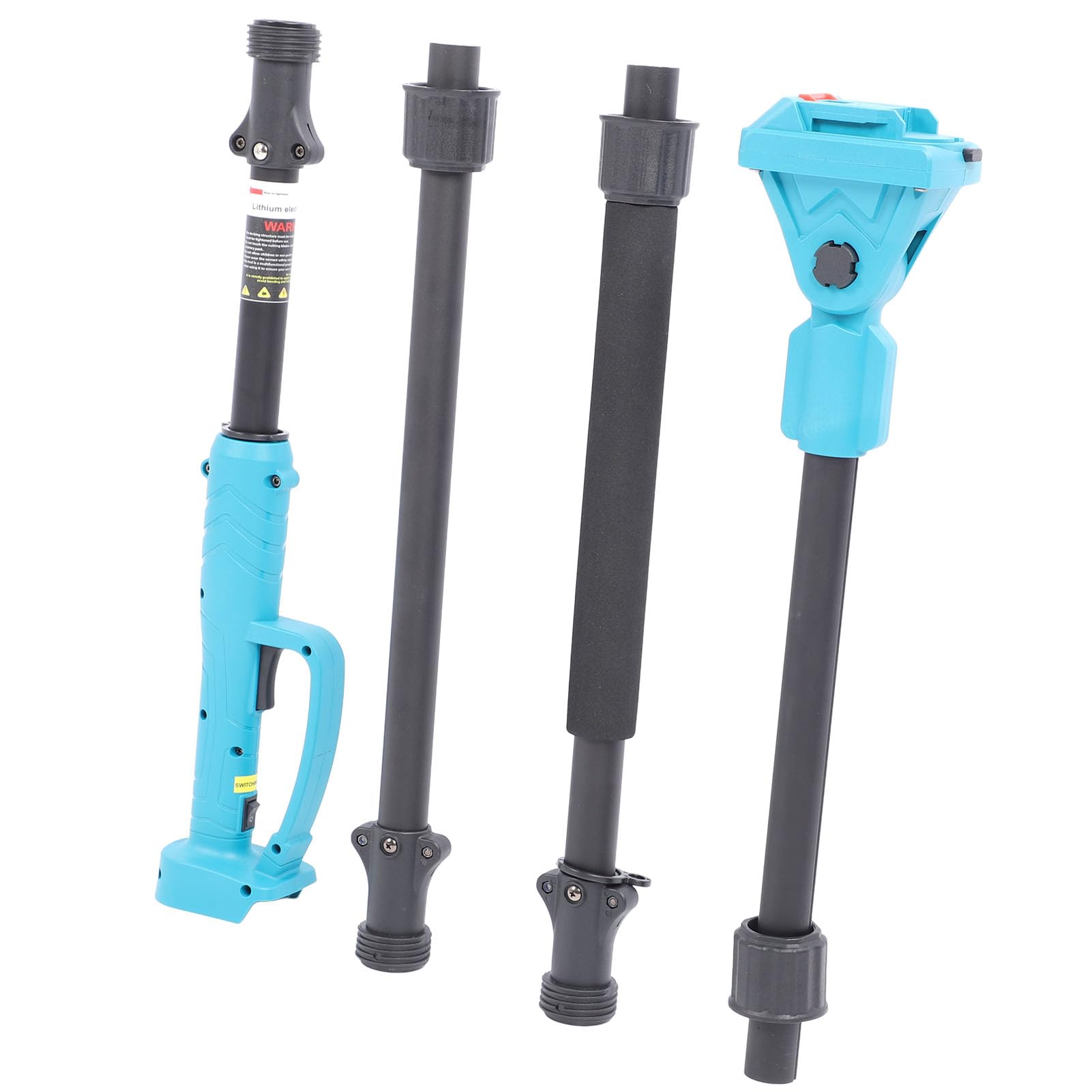 Fockety Asta di Prolunga per Potatura Elettrica, Asta Telescopica 6,56 Piedi Potatura Efficiente dei Rami, Compatibile con Batteria 21 V, Alluminio Leggero, per Tagliare Rami Alti