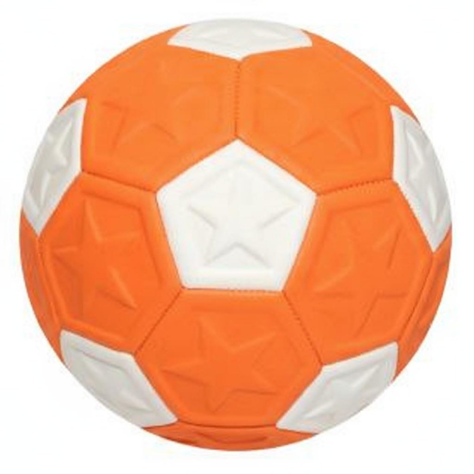 Aerodynamic Panels Size 5 Football Ball Indoor and Outdoor Use Size 4 Soccer Ball for Practice, Match, Star Orange White, Size 5-image-0