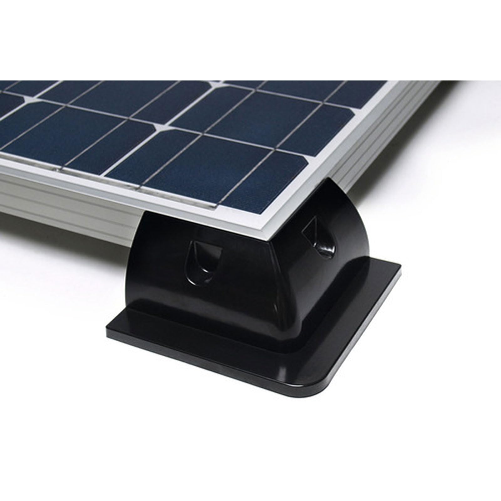 4er Set Eckprofile für Solarmodul Kunststoff Solarspoiler Haltespoiler Eck-Spoiler Solar Halteecken schwarz