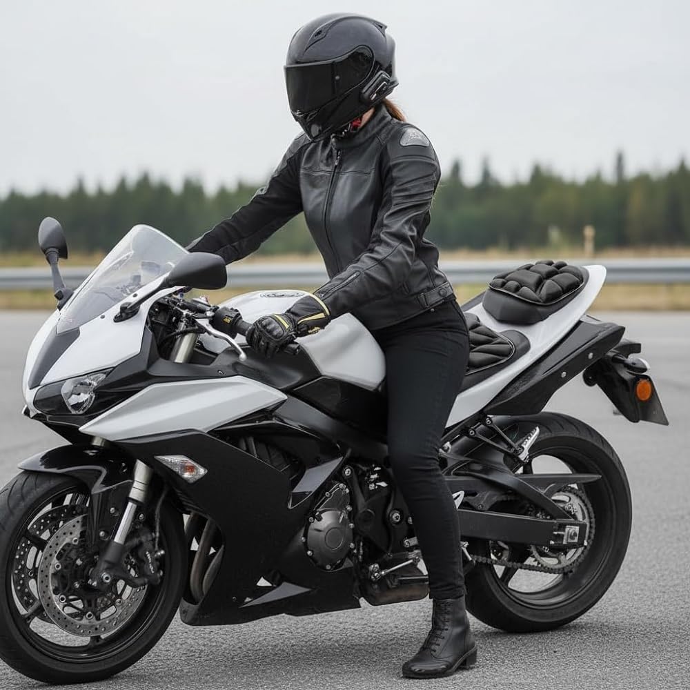 Coussin Selle Moto pour Loncin Voge 500ds 500r 650ds, Respirant Durable Selle Confort Gel Absorbant Les Chocs Coussin de Selle