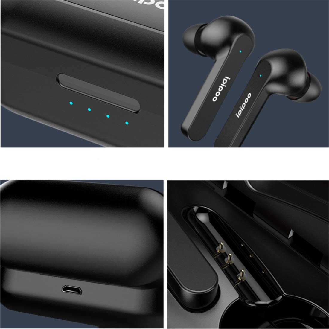 Cuffie Bluetooth Senza Fili, Cuffie Sportive Bluetooth, Bass + HD Stereo Sport Sports Auricolari, per Jogging, Corsa, Yoga, Sport, Palestra, Ciclismo