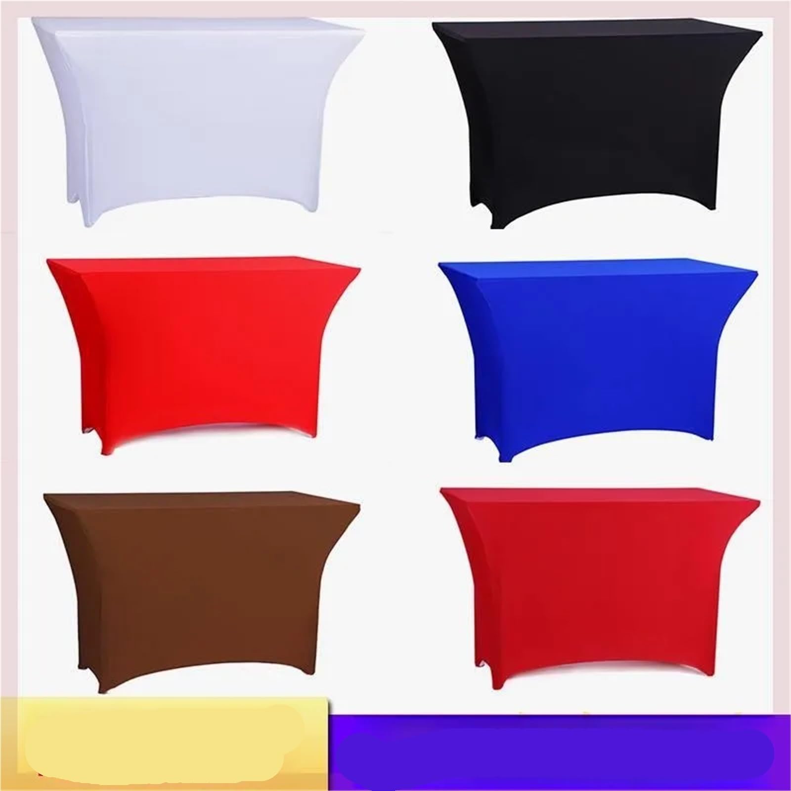 GCYEIDMA Elastic Beer Table Cover Elastic Hollow out Thiened Tablecloth for Meeting And Wedding Banquet Rectangular Bar Counter Cover(Color 15,5ft (152 * 76 * 76cm) 0.5kg)