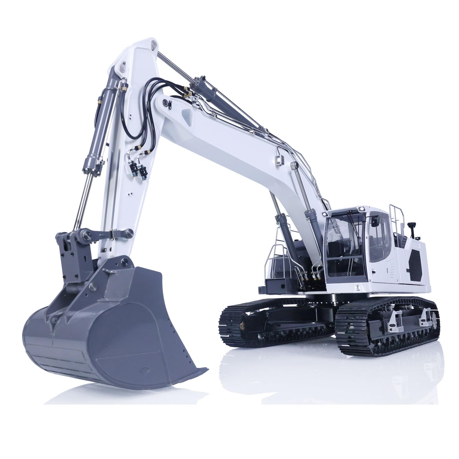 LESU LR945 RC Excavatrice hydraulique sur chenilles 1/14 en métal télécommandée Modèle moteur ESC Servo Light System non assemblé non peint Modèle de qualité Hobby