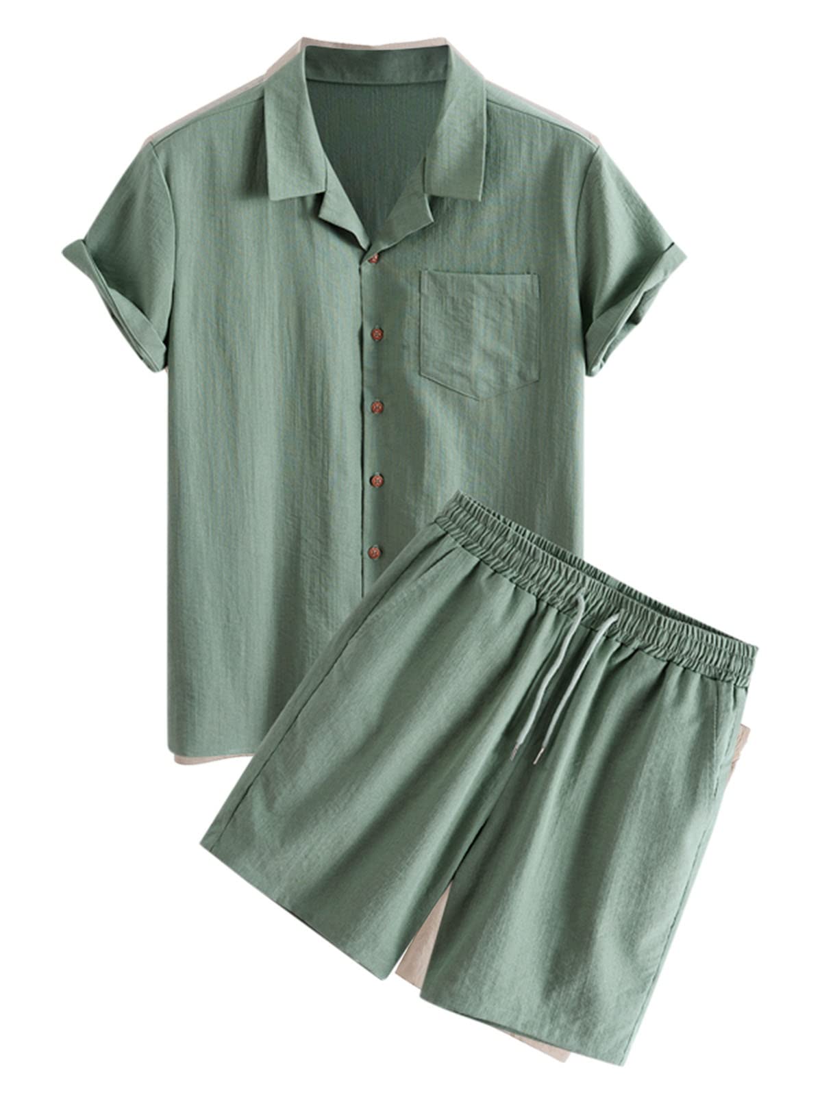 ZAFULMen's Casual Button-Down Shirts Short Sleeve Striped Dress Shirts Button Down Tops