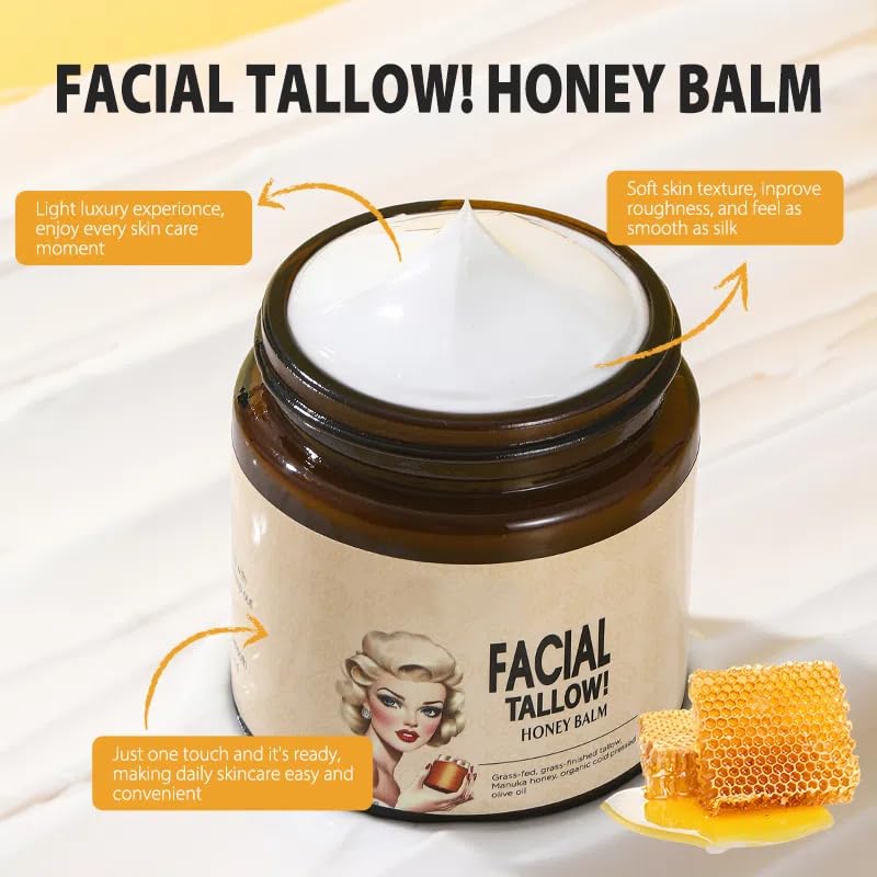 Miniatura 3 de Sargo de res para la piel, sargo de carne alimentada con pasto, bálsamo de miel orgánico natural para la cara, hidratante profundamente para cuerpo