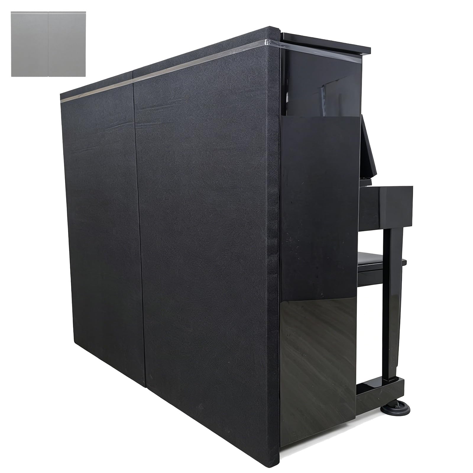 Pannello fonoassorbente posteriore per pianoforte verticale, assorbitore di suono per il retro del pianoforte, pannello isolante leggero e ammortizzante, disponibile in 3 materiali(Fabric)