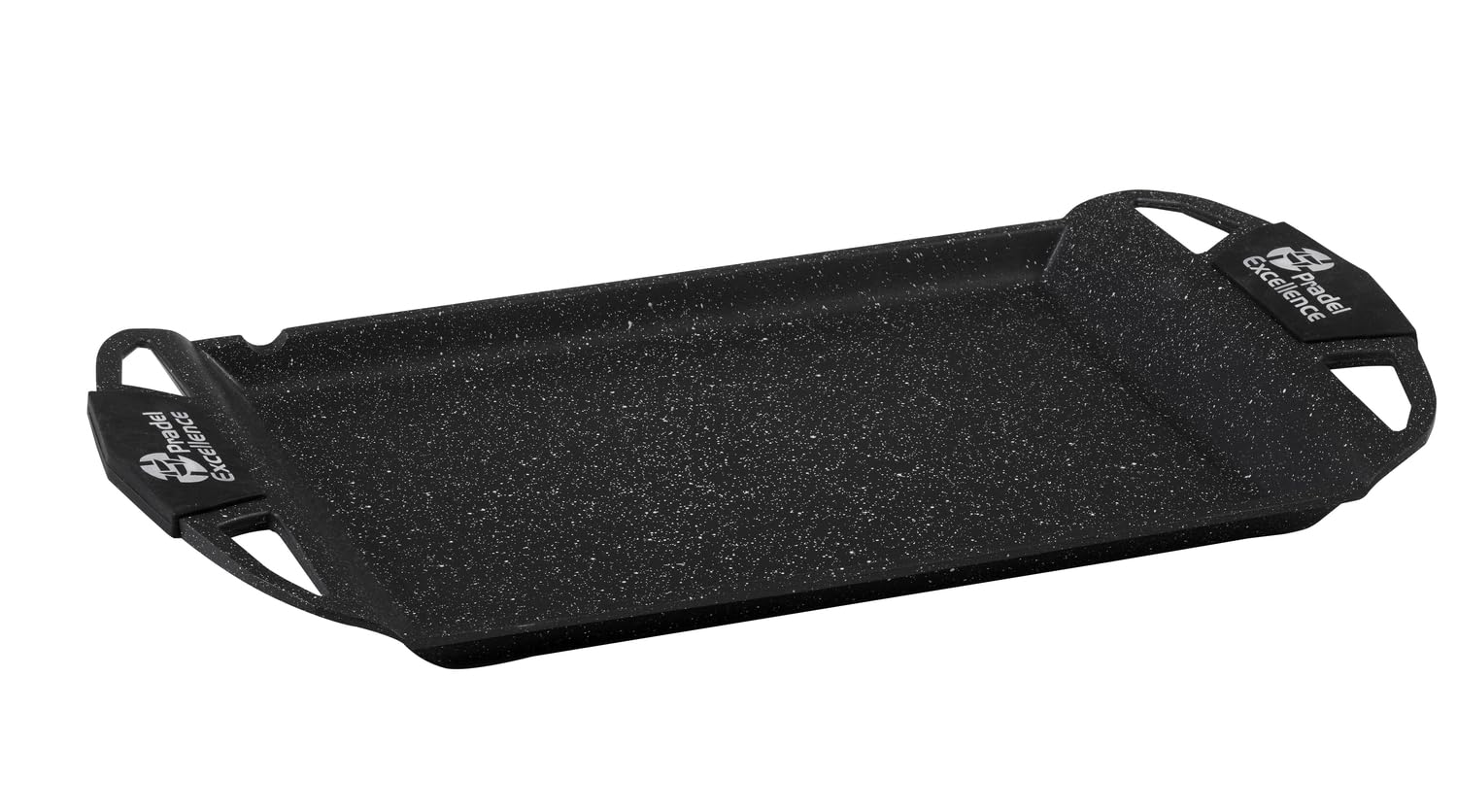 Pradel Excellence - PCUI001029 - Plancha 48 x 28 cm - Fonte d’Aluminium - Revêtement Antiadhésif façon pierre - Fond Lisse - Protège-Poignées Amovibles - Tous Feux, Four et Lave-Vaisselle