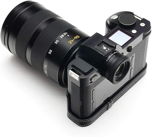 Miniatura 4 de Hecho a mano de cuero auténtico medio cámara caso bolsa cubierta para Leica SL2 color negro