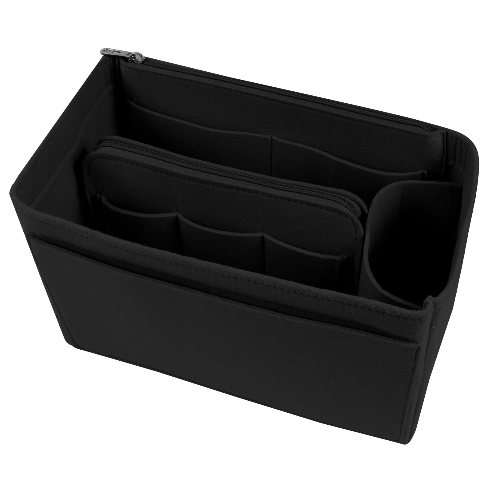 Organizer Da Borsa In Feltro HyFanStr - Leggero, Con Tasche, Per Donna, Nero - Foto 11