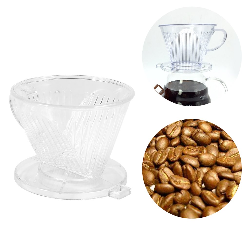 Filtro per gocciolatori di caffè durevole Filtro per caffè in resina portatile riutilizzabile Coni per caffè
