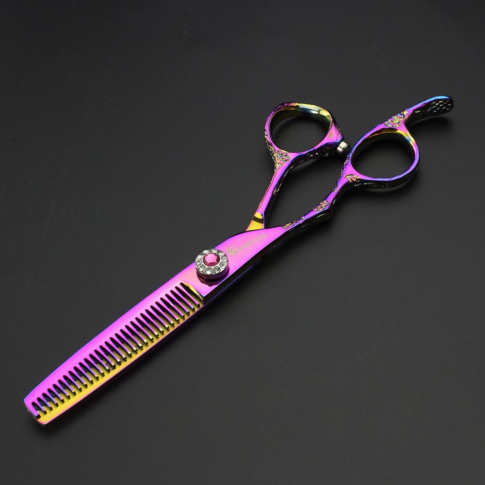 Hairdresser Professional Scissors Set Left-Handed 6 inch Hair sparse Hairdressing Scissors 440C (6-inch thinning Shears-C) - Image 2