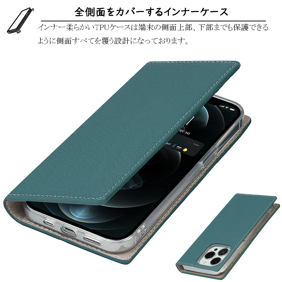 Amazon.co.jp: Elick iPhone 13 Pro Max ケース 手帳型 高級牛革