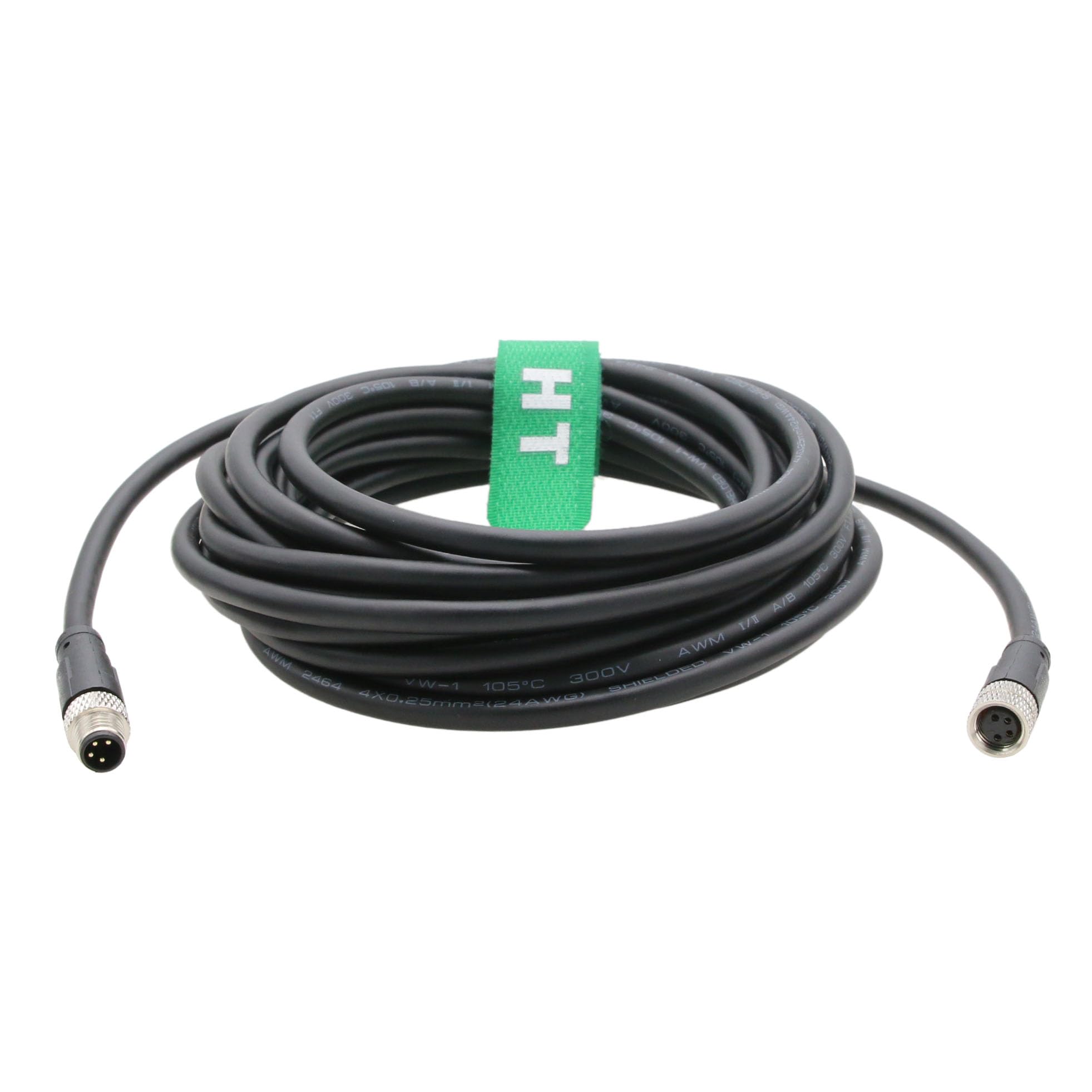 Cable M8 blindado de 20m HangTon con protección contra interferencias para interruptor de sensor 5