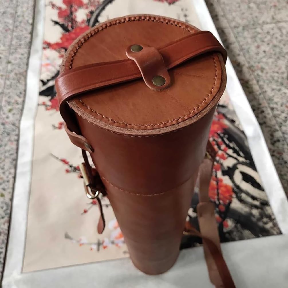 Wysokiej Jakości Skórzana Tuba Na Dokumenty 72 Cm/82 Cm - Eleganckie Etui Do Przechowywania I Podróży Na Plany, Grafiki, Plakaty, Rysunki, Mapy I Ważne Dokumenty Dla Architektów(72 * 7cm)