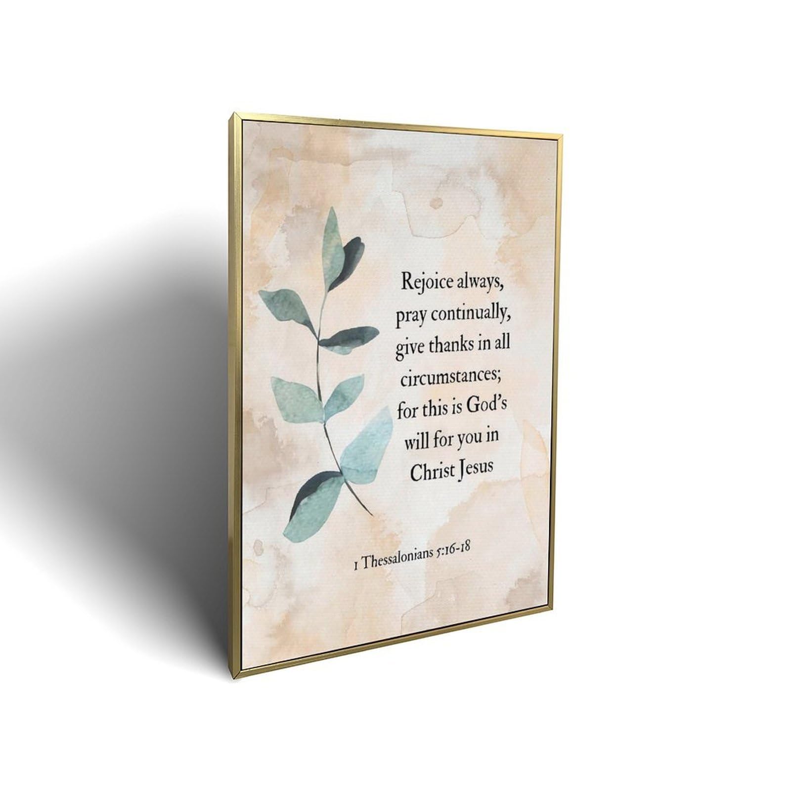 Rejoice Always, Pray Continually, Give Thanks Framed Canvas Wall Art