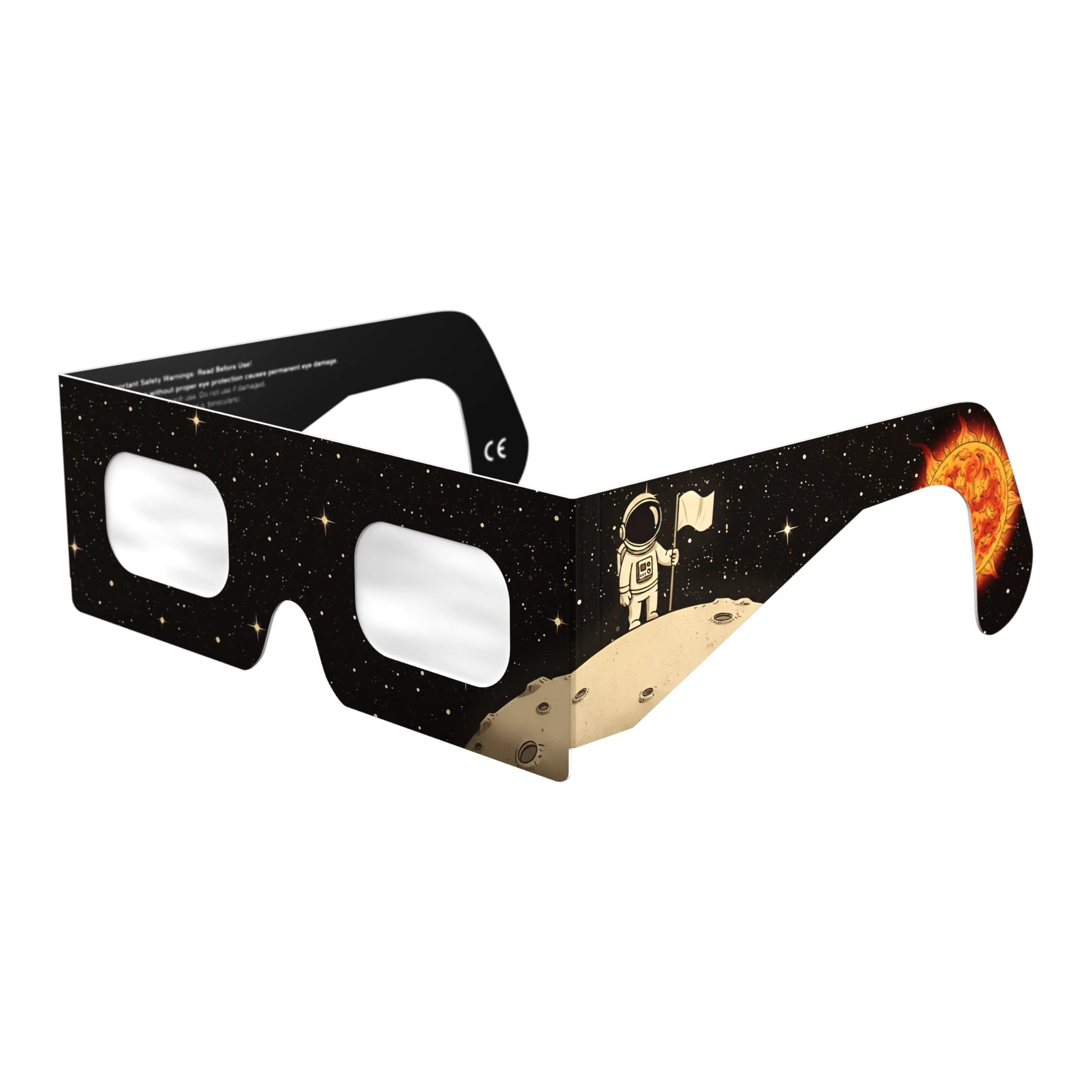 Solar Eclipse Glasses ISO 12312-2 CE Certified | Safe Solar Viewing Glasses UK | Paper Cardboard Frame | Total Solar Eclipse August 2026 | Made in EU | 1 Pack | Pioneer โ image 1