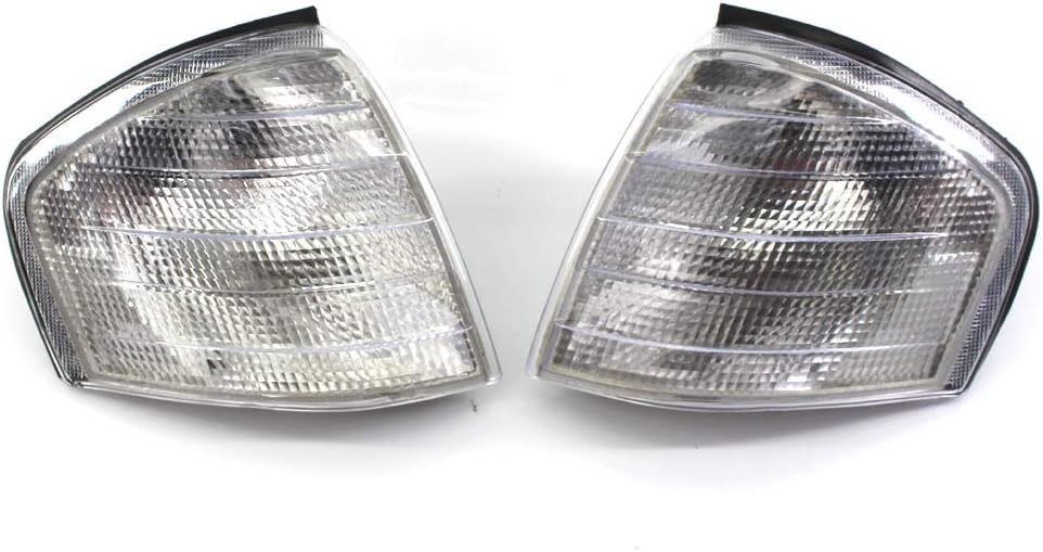 A Pair Car Corner Lights Turn Signal Parking Lamp Replacement For Benz C Class W202 1994-1995-1996-1997-1998-1999-2000(The Bulbs are not included)