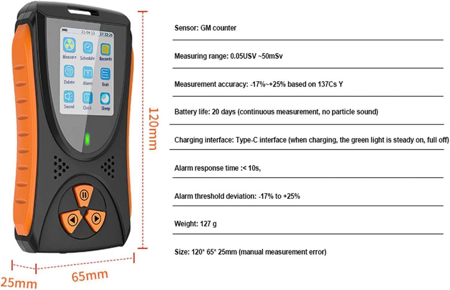 LCD EMF Meter Nuclear Radiation Detector Magnetic Field Detector Ghost Hunting Paranormal Equipment Tester Portable Counter