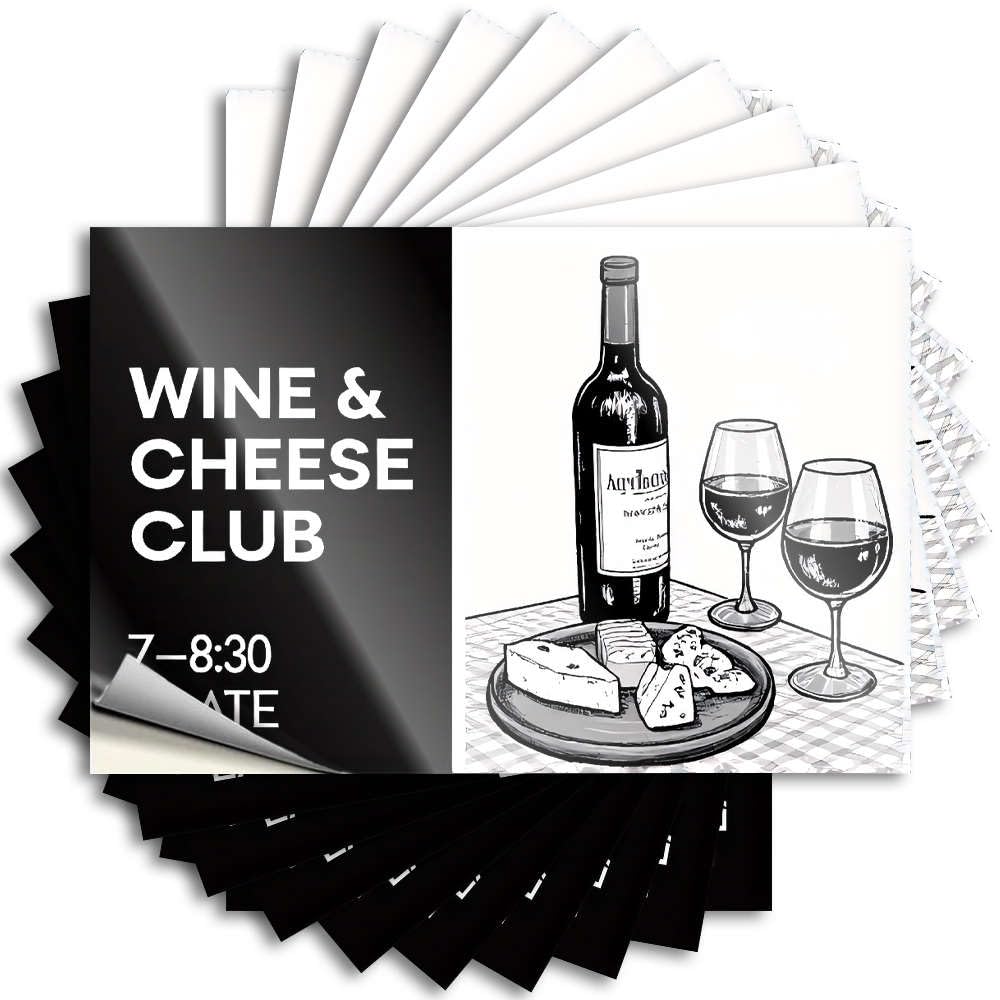 Decals Teen Boy Room Decor Durable Vinyl - Wine & Cheese Club Meeting. Helmet for Water Use(8X12CM)