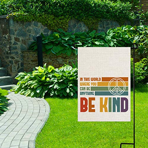 Pingpi PINP-GDFG-B1133 Be Kind Garden Flag, Faux Burlap Garden Flag thumb #3