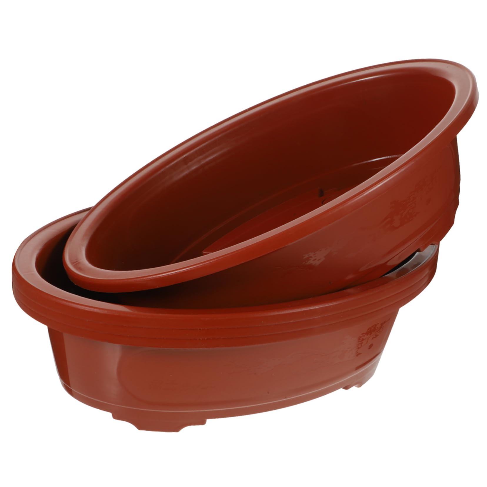 Yardwe 4 Vasi Portafiori Ovali In Plastica Con Fori Di Drenaggio – Ideali Per Bonsai, Piante Grasse E Decorazione Da Interno/Esterno (Nero)