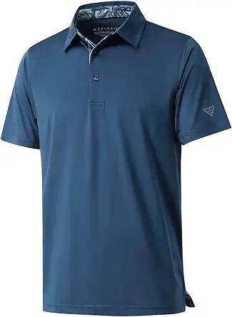 Men's Polo Shirts Short and Long Sleeve Casual Solid Stylish Dry Fit Performance Collared Golf Polo Shirts for Men