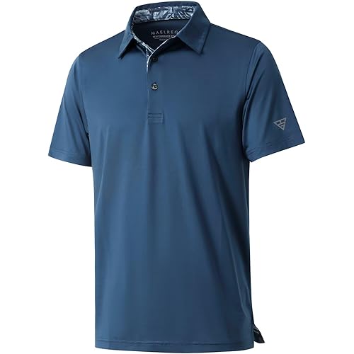 Mens Polo Shirts Short and Long Sleeve Casual Solid Stylish Dry Fit Performance Designed Collared Golf Polo Shirts for Men