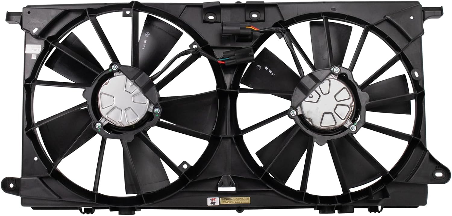 TRQ Radiator Cooling Fan Assembly FO3115245 Compatible with 2021-2025 Ford F-150