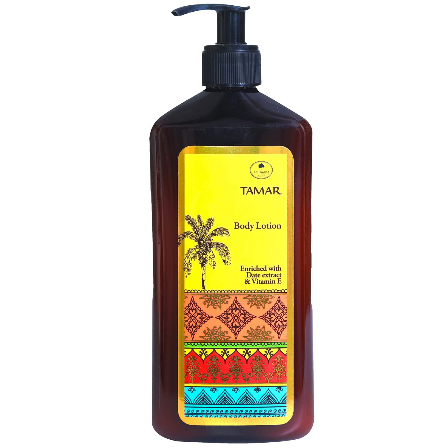 Schwartz Tamar Body Lotion with Date Extract & Vitamin E Body Moisturizer Skin Lotion for All Skin Types for Women & Men Fast-Absorbing Non-Greasy SLS Paraben & Cruelty-Free, 16.90 Fl oz