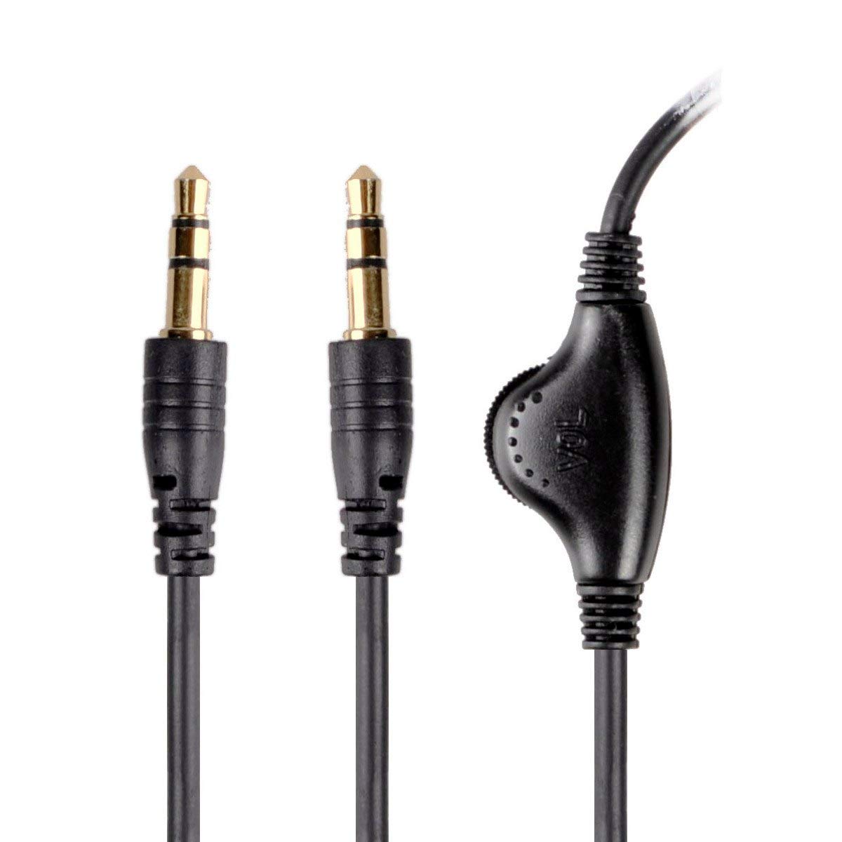 Inline Volume Control Audio Cable for 3.5mm Headphones, Besmelody