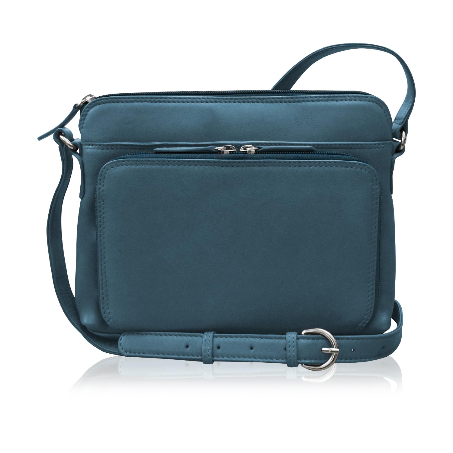ili New York Genuine Leather Crossbody Bags for Women - Premium RFID Blocking Shoulder Bag Organizer with Adjustable