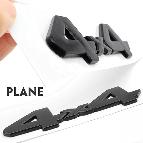 Miniatura 3 de VIVFAN Calcomanía de emblema de 4 x 4 pulgadas, color negro, para guardabarros laterales y traseros con adhesivo de cobertura completa para