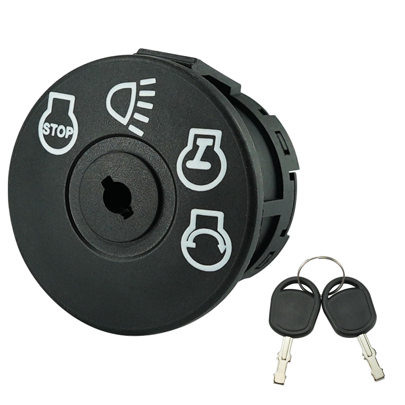 Ignition Switch with Key 7 Terminals Replacement for Hus-qvarna Crafts-Man John De-ere MT-D Murray Riding Lawn Mower 175566 175442 163968 532175566 925-1741 GY20074 94762 Black