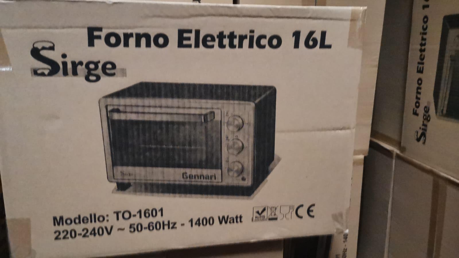 Sirge Four électrique, capacité 16L, 5 fonctions de cuisson, minuterie 60 min, équipé de gril, bac d'égouttement et collecteur de miettes, 1400 W