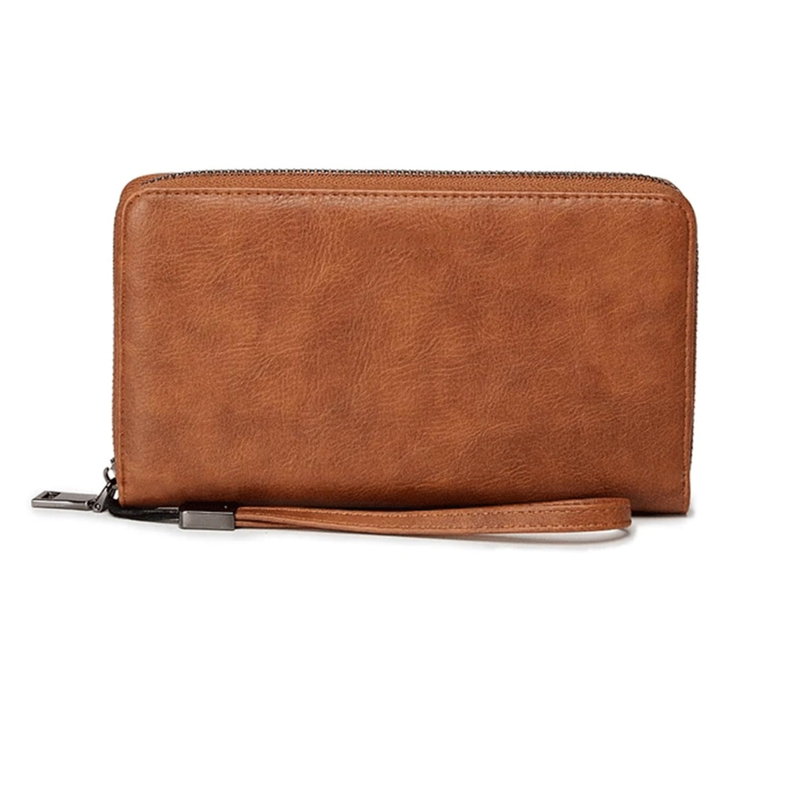Portefeuille cuir ciré rétro femme grand format RFID blocage antivol