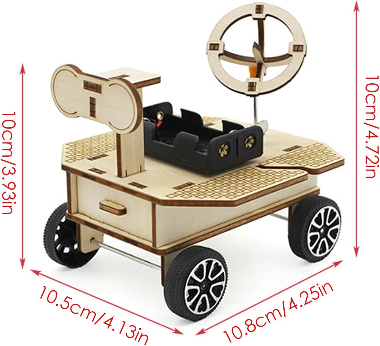 Mars Rover Model - Assemble Mars Rover Mold Toy - Rotatable Radar Mechanical Model Toy for Classrooms, Living Room, Bedroom, Children's Room, Kindergarten