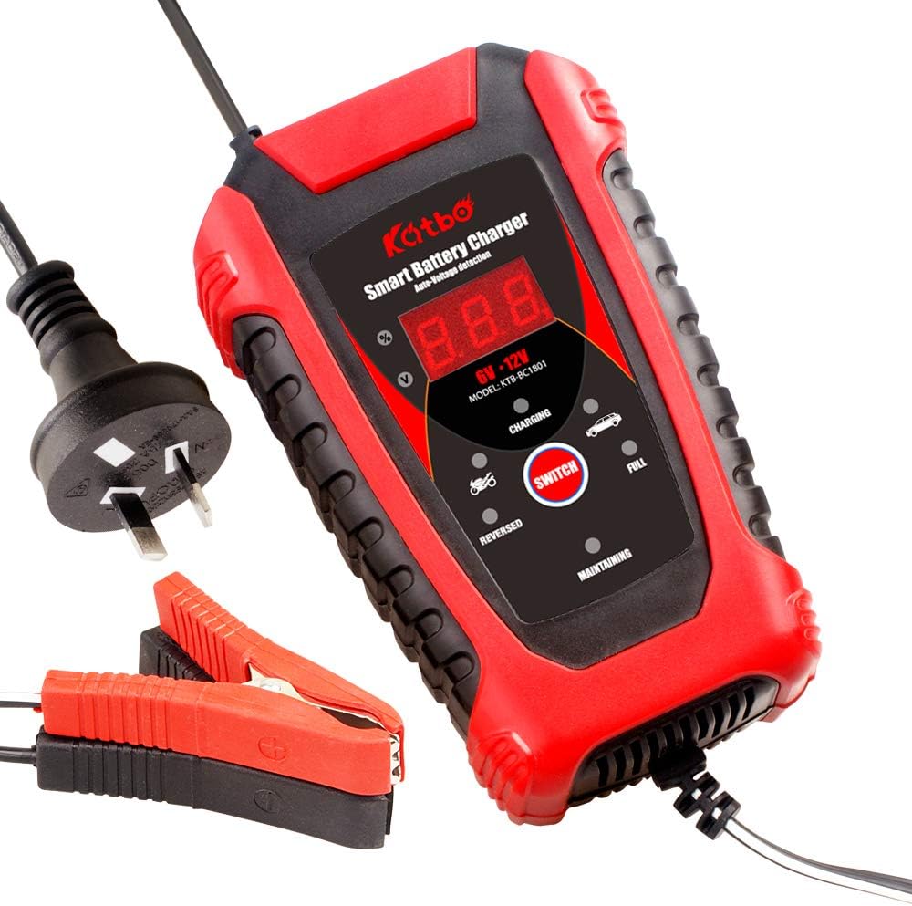 Katbo 6 Amp Smart Battery Charger AutoVoltage Detection 6V 12V