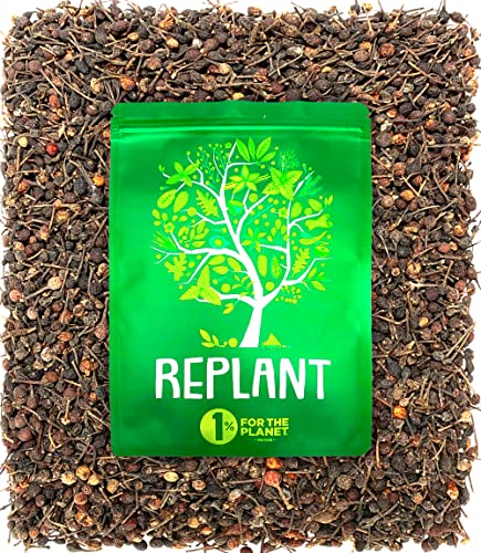 REPLANT - Poivre Sauvage de Madagascar Voatsiperifery 80g - Grand Cru de Madagascar 2025 - Délicieux Poivre en Grain Noir et Rouge avec queue pour Moulin -...