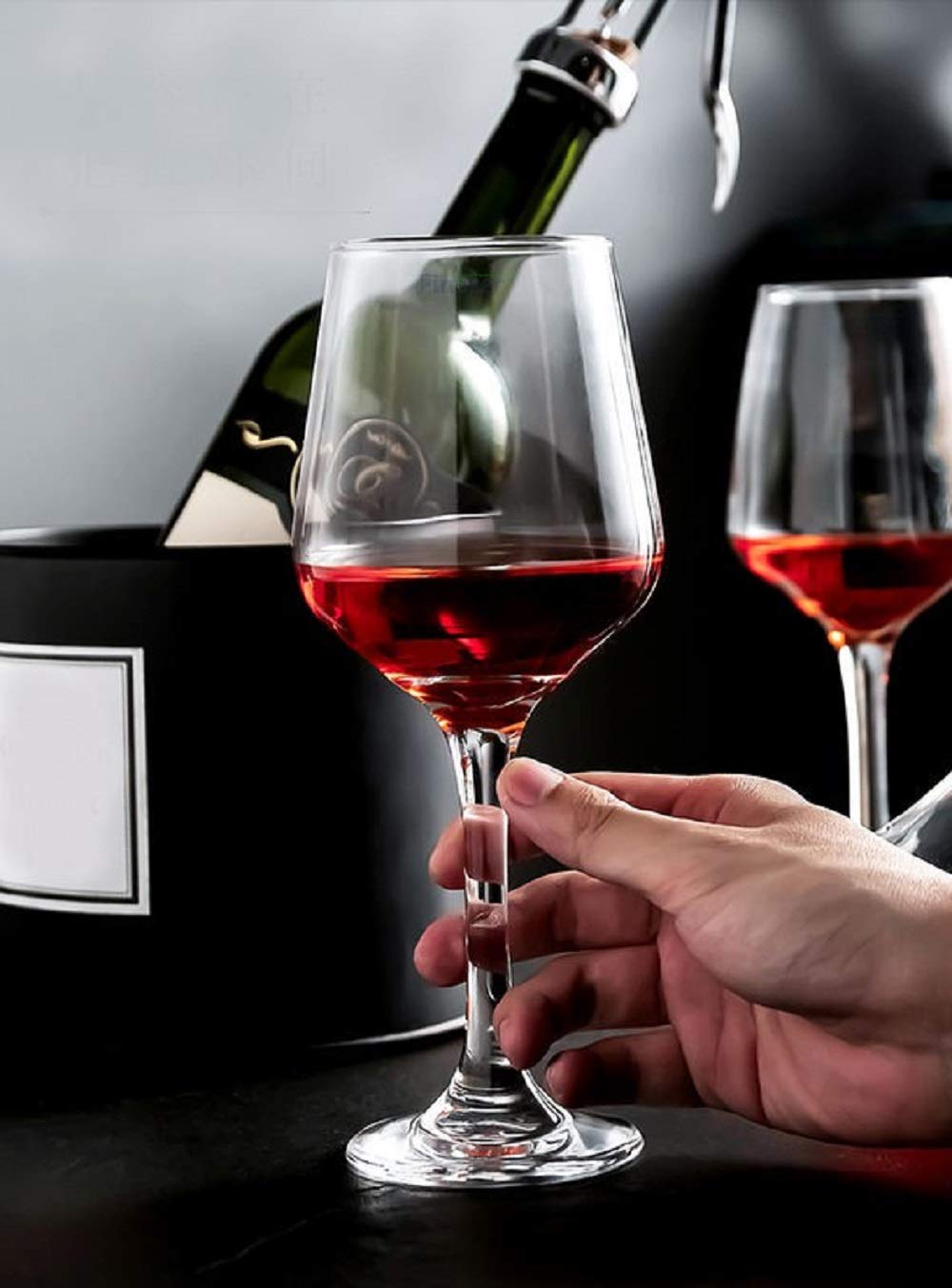 FINSTER Wine Glasses Set - 8 Crystal Tall Wine Glasses -4 FINSTER Wine Glasses Set - 8 Crystal Tall Wine Glasses -4