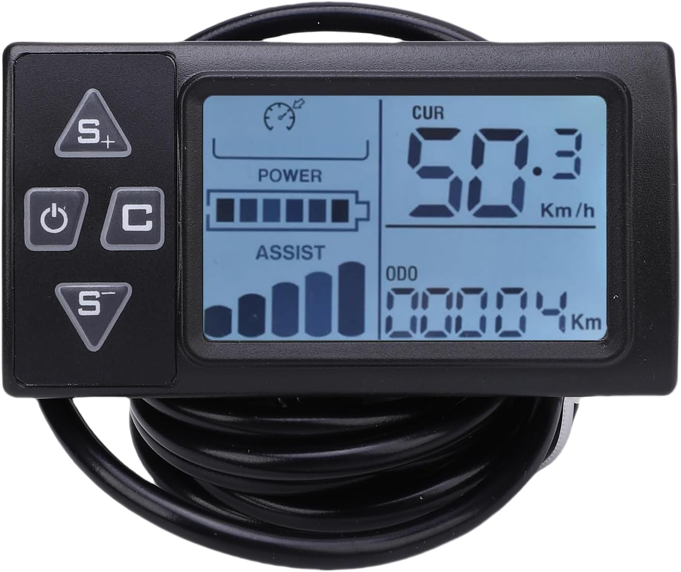 LCD Display in S861 Electric Bicycle with Background Lighting Function for Ergonomic Buttons on Electric Bicycle