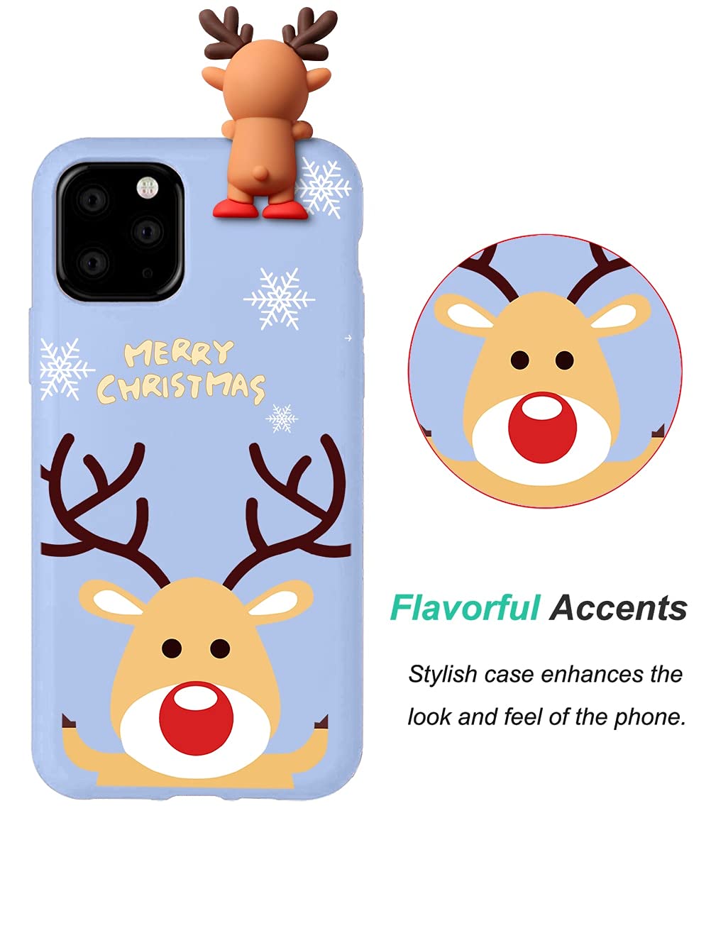 Yoedge Cover Oppo Realme 8/8 Pro – Viola Con Cervo Natalizio 3D – Silicone Morbido TPU