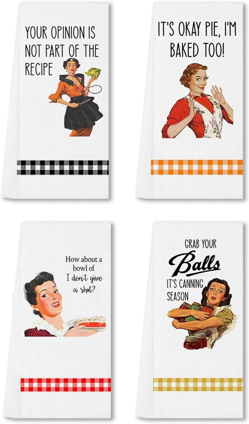 Lot De 4 Torchons De Cuisine De Noël - Torchons De Noël