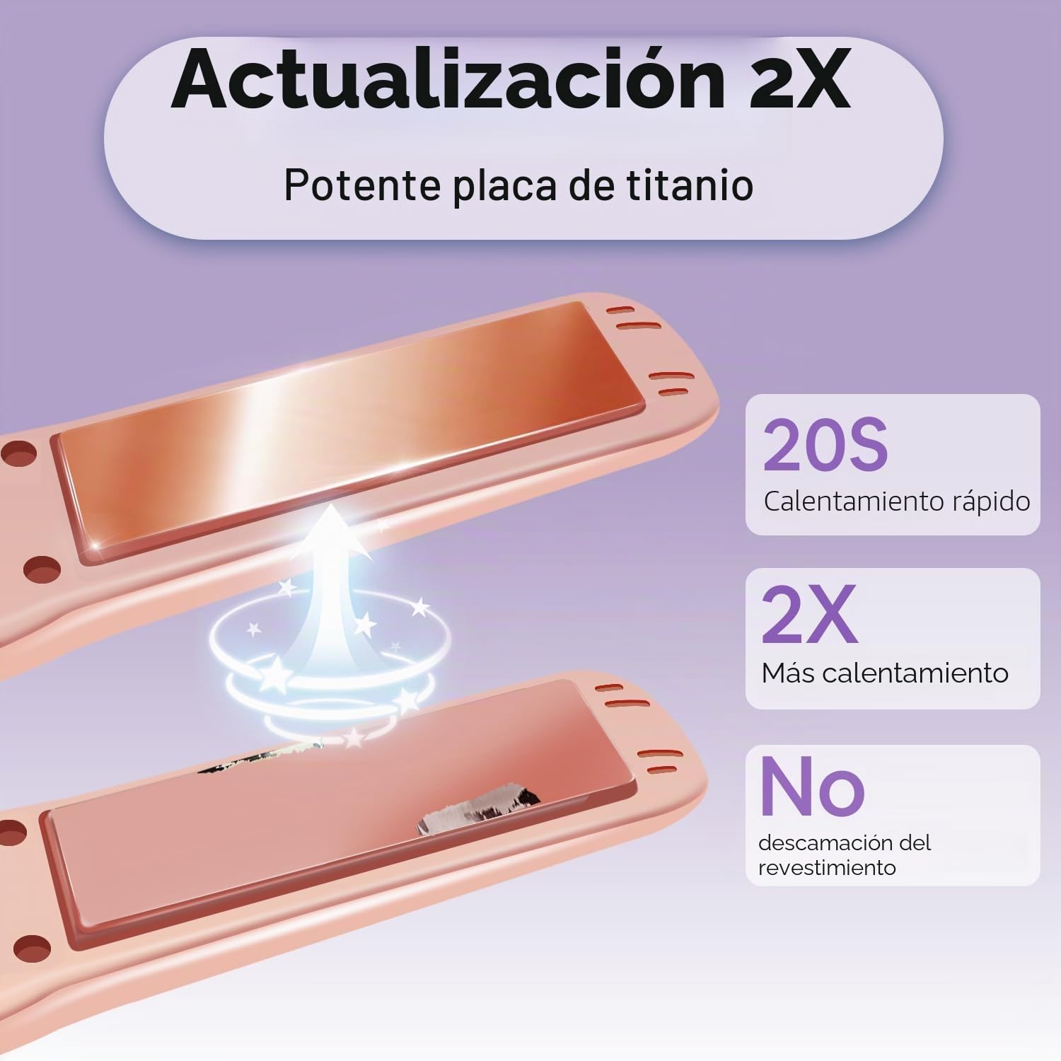 Sunmay Voga - Plancha y rizadora inalámbrica 2 en 1, mini plancha plana para retoques de cabello corto y fino, varita rizadora portátil de viaje y plancha alisadora con recargable por USB