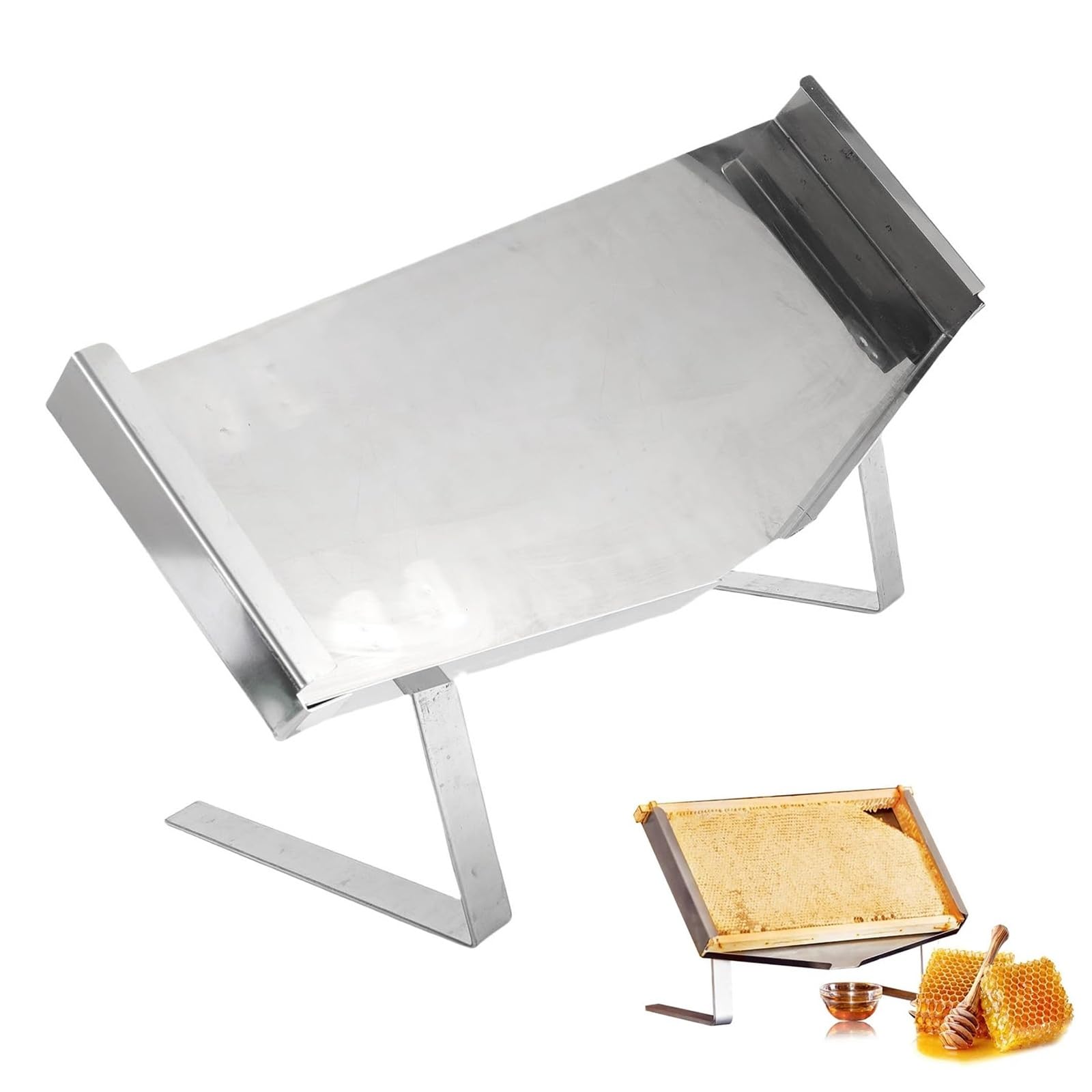 Beehive Frame Holder, supporto in acciaio inox per miele, con piedini stabili, per esposizione di covate e estrazione del miele, ideale per vetrine commerciali