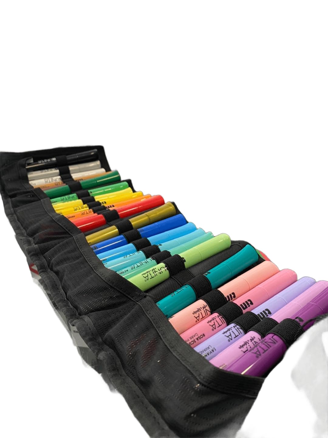 Tinta Unita Uramaki Art – Rotolo in Poliestere con 24 Marker Base d’Acqua | Effetto Vernice Coprente | cm 53×17×10