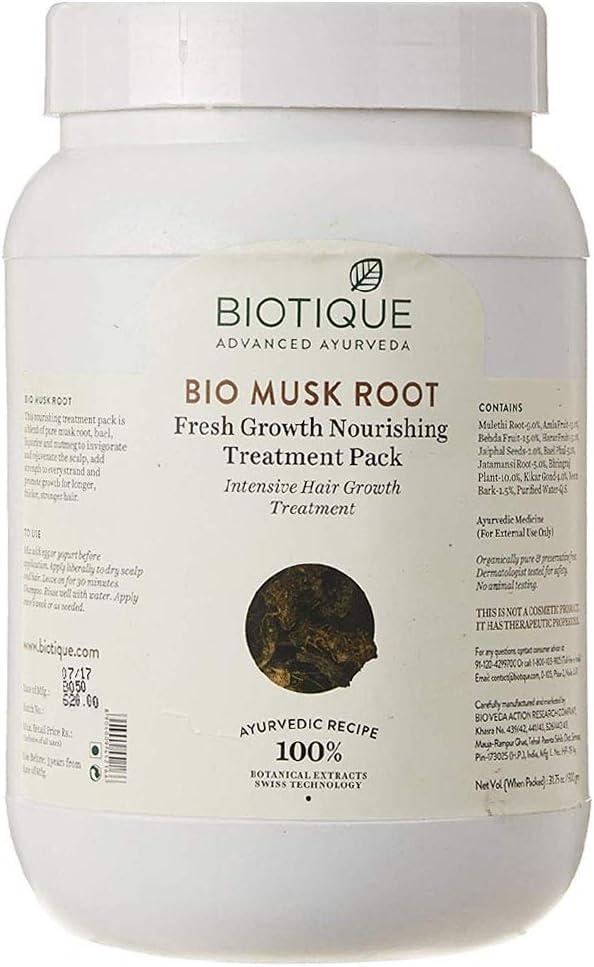 Biotique Bio Musk Root Fresh Growth Nourishing Treatment| Promotes Hair Growth | Prevents Hair Loss| 100% Botanical Extracts| Suitable for All Skin Types | 900g