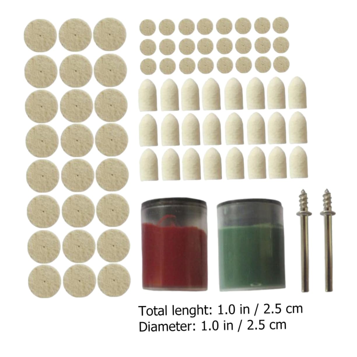 Cabilock Polish Equipment 76pcs Set Wool Felt Buffing Wheel Drill Grinding Wheel for Polishing Tools