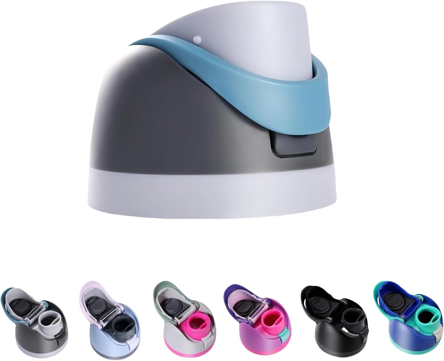 Replacement Lid for Owala Freesip, One Button Top Replacement, Leakproof BPA-Free Sport Water Bottle Cap Replacement Compatible with Grey Owala 24oz 32oz 40oz 16oz (Dark Grey)